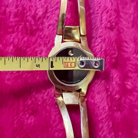 Movado Women's Gold Watch with Black Dial - Picture 7 of 9